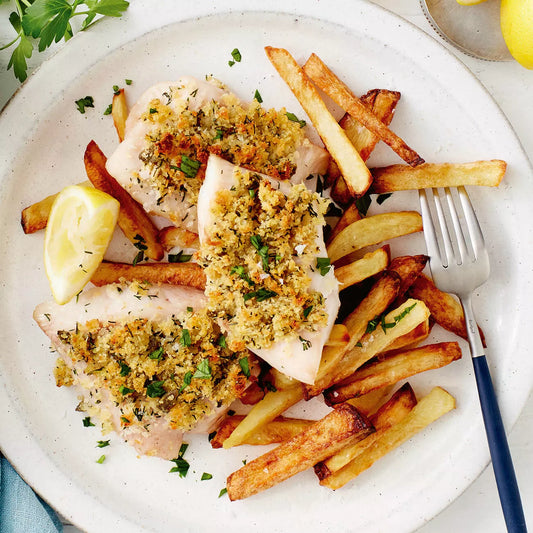 Fish with Baked Chips