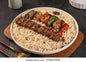 Grilled Meat (Lamb) Kebab Plate